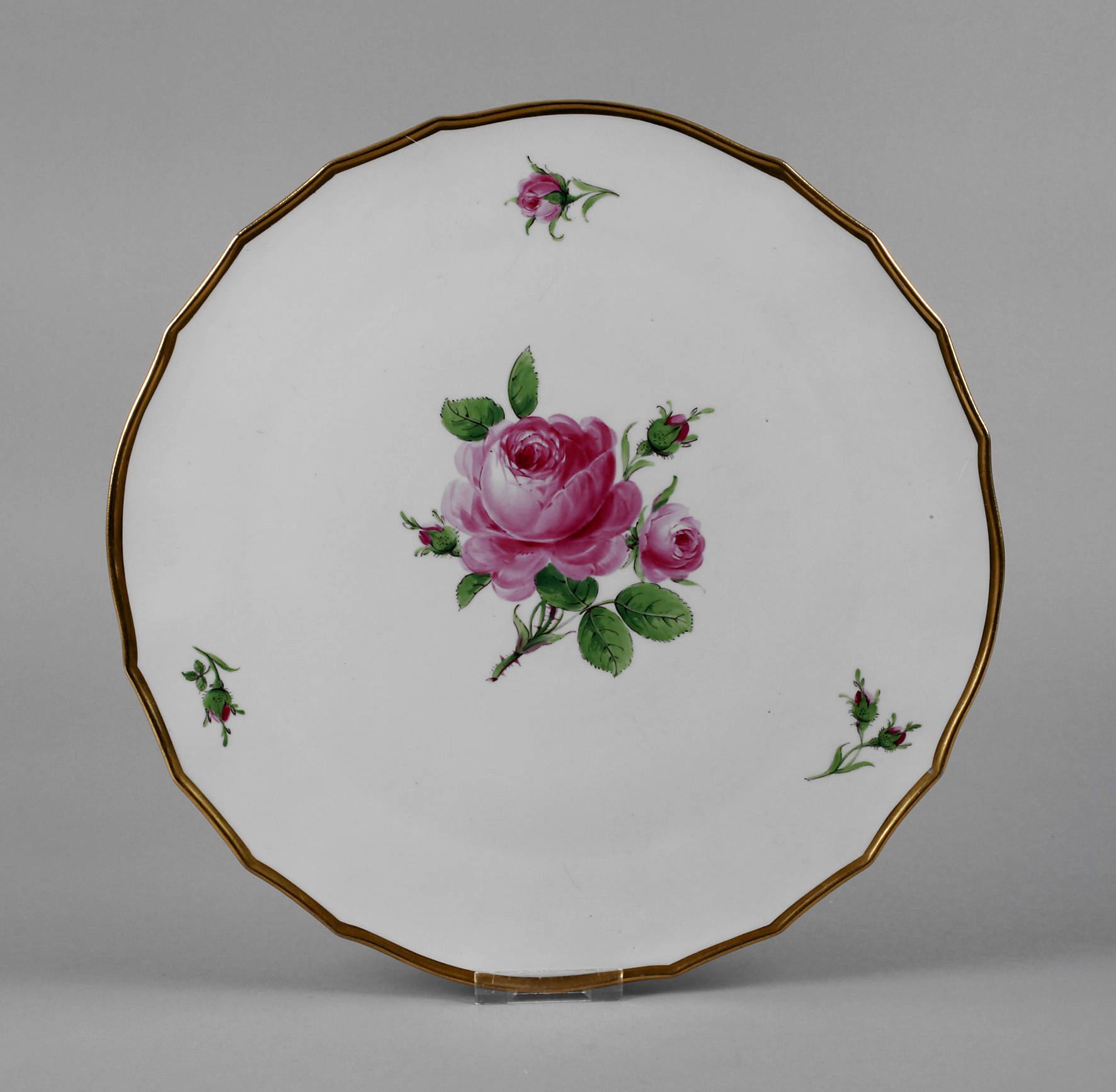 Meissen Tortenplatte ”Rote Rose”