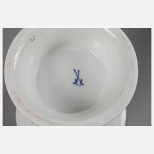 Meissen drei Vasen Blumenmalerei