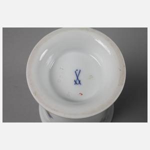 Meissen drei Vasen Blumenmalerei