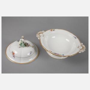 Meissen Deckelterrine/Gemüsenapf ”Blumenbukett”