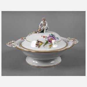 Meissen Deckelterrine/Gemüsenapf ”Blumenbukett”