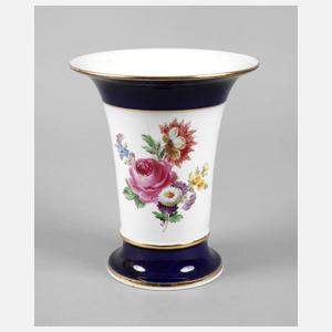 Meissen Trichtervase Kobaltrand