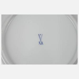 Meissen drei Schalen Bordüre mit Blumenbuketts