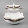 Meissen Sauciere und Kartoffelschüssel Bordüre mit Blumenbuketts