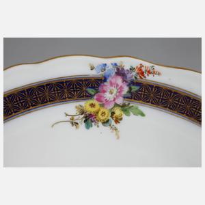 Meissen sechs Kuchenteller Bordüre mit Blumenbuketts