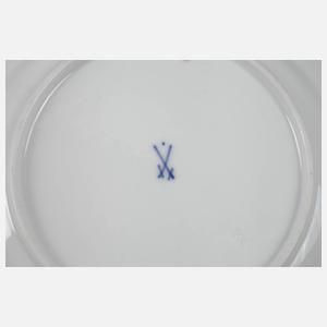 Meissen sechs Kuchenteller Bordüre mit Blumenbuketts