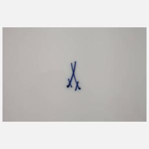 Meissen sechs Speiseteller Kobaltrand