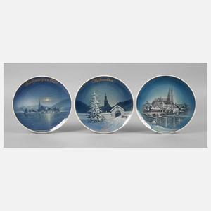 Rosenthal drei Weihnachtsteller