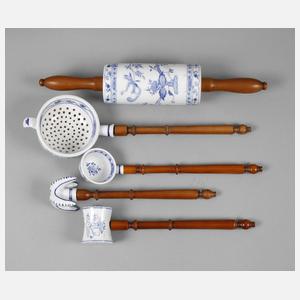 Konvolut Küchengeräte Zwiebelmusterdekor