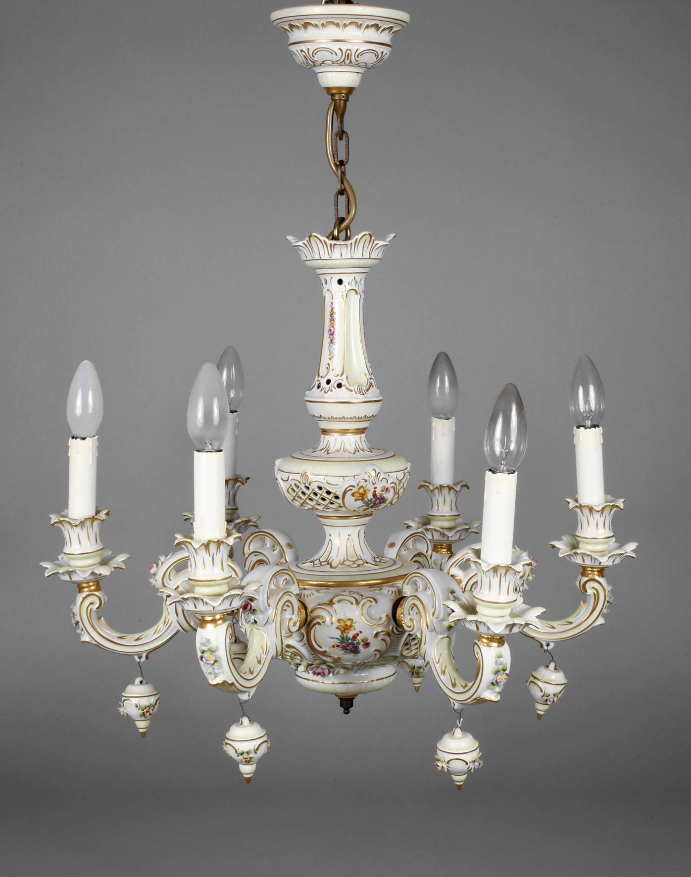 Josef Obermaier Deckenleuchter im Rokokostil