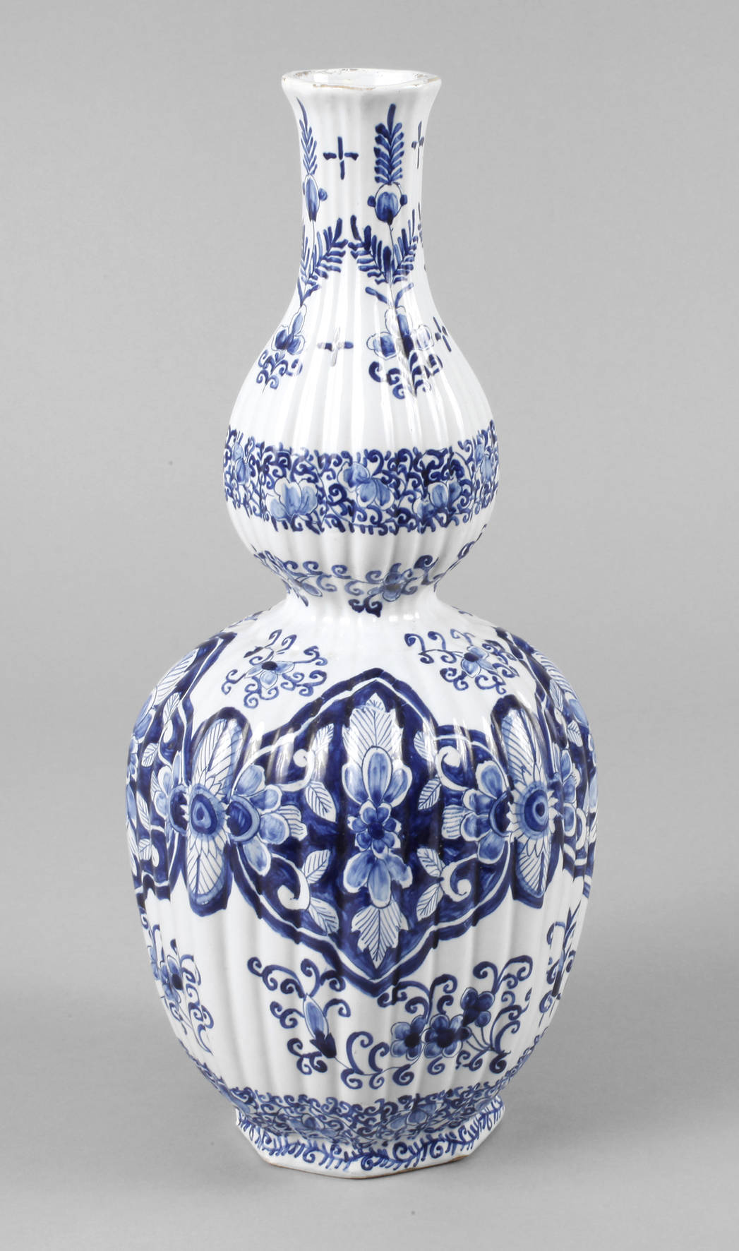 Fayence Doppelkürbisvase