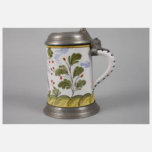 Kleiner Fayence-Walzenkrug