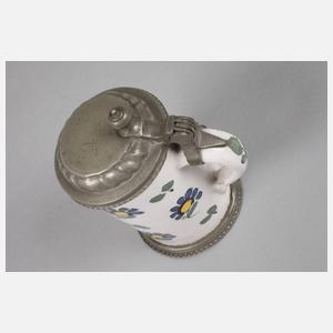 Kleiner Hanauer Fayence-Walzenkrug