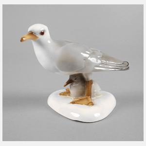 Goldscheider Möwe mit Küken