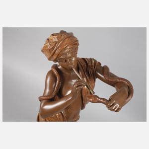 Goldscheider Wien große Figur ”Schlangenzauberin”