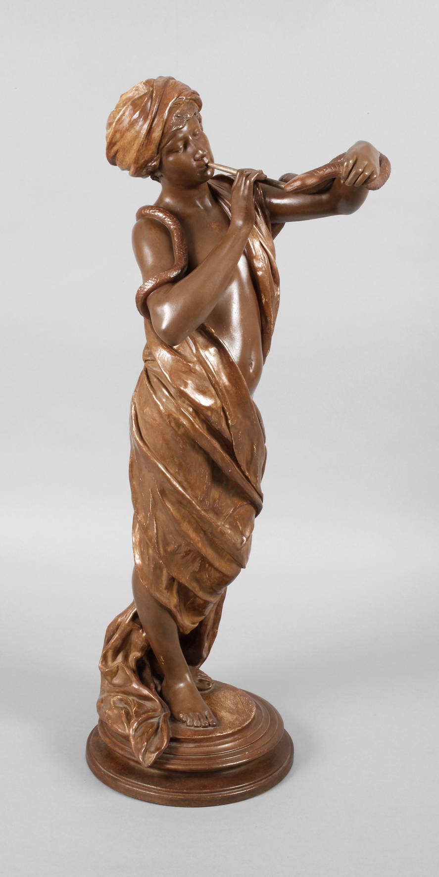 Goldscheider Wien große Figur ”Schlangenzauberin”