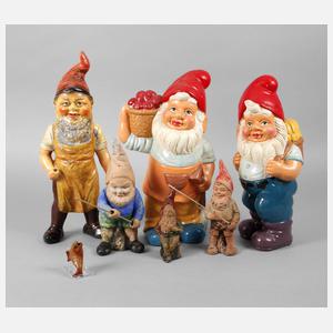 Konvolut Gartenzwerge