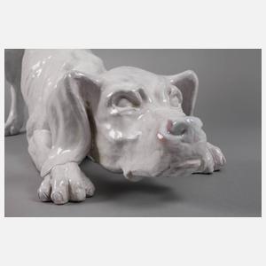 Lebensgroße Hundefigur