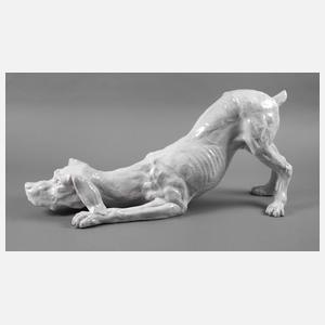 Lebensgroße Hundefigur