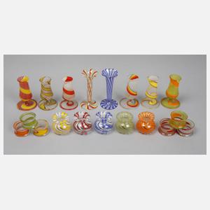 Lauscha Konvolut Miniaturvasen