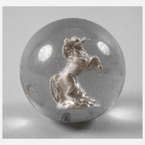 Paperweight mit Glaspastenpferd