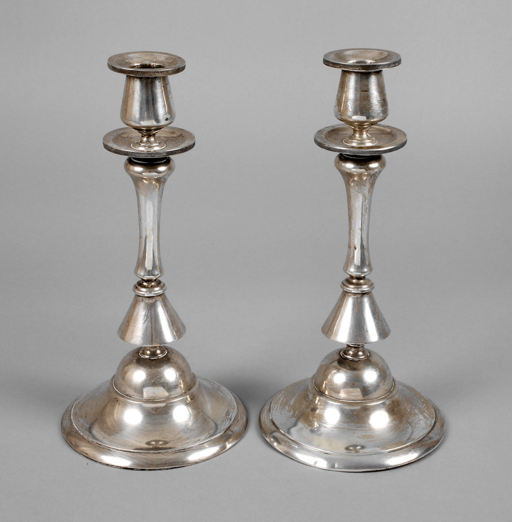 Paar Silberleuchter Biedermeier