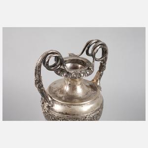 Schlangenhenkelvase Silber