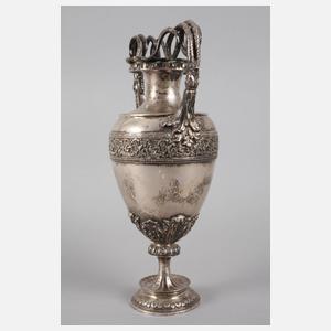 Schlangenhenkelvase Silber