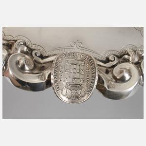 Kleine Silberschale reich ornamentiert, Portugal