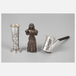 Drei Kleinteile Silber