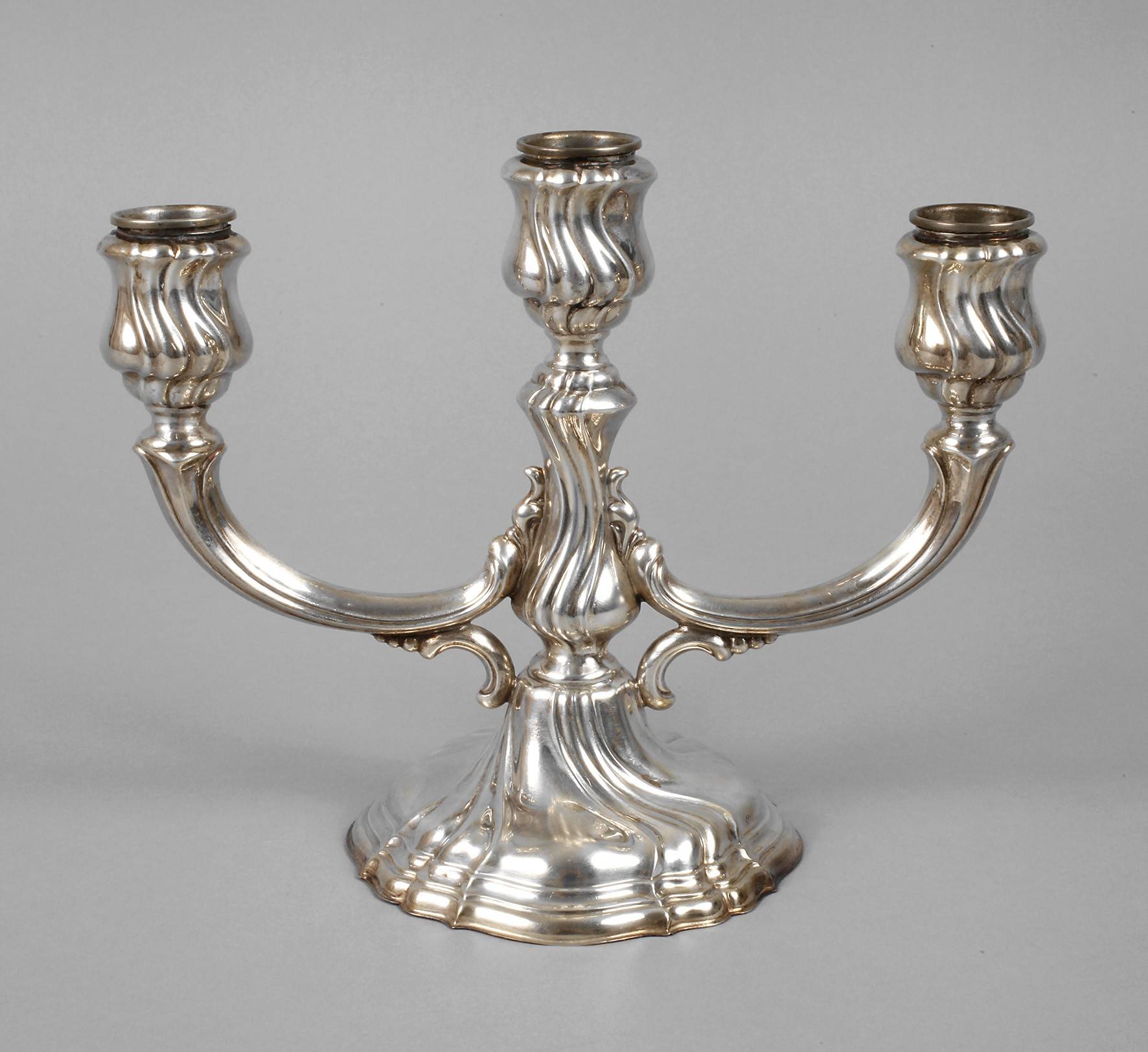 Dreiflammiger Silberleuchter