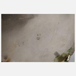 Silberschale Rosendekor