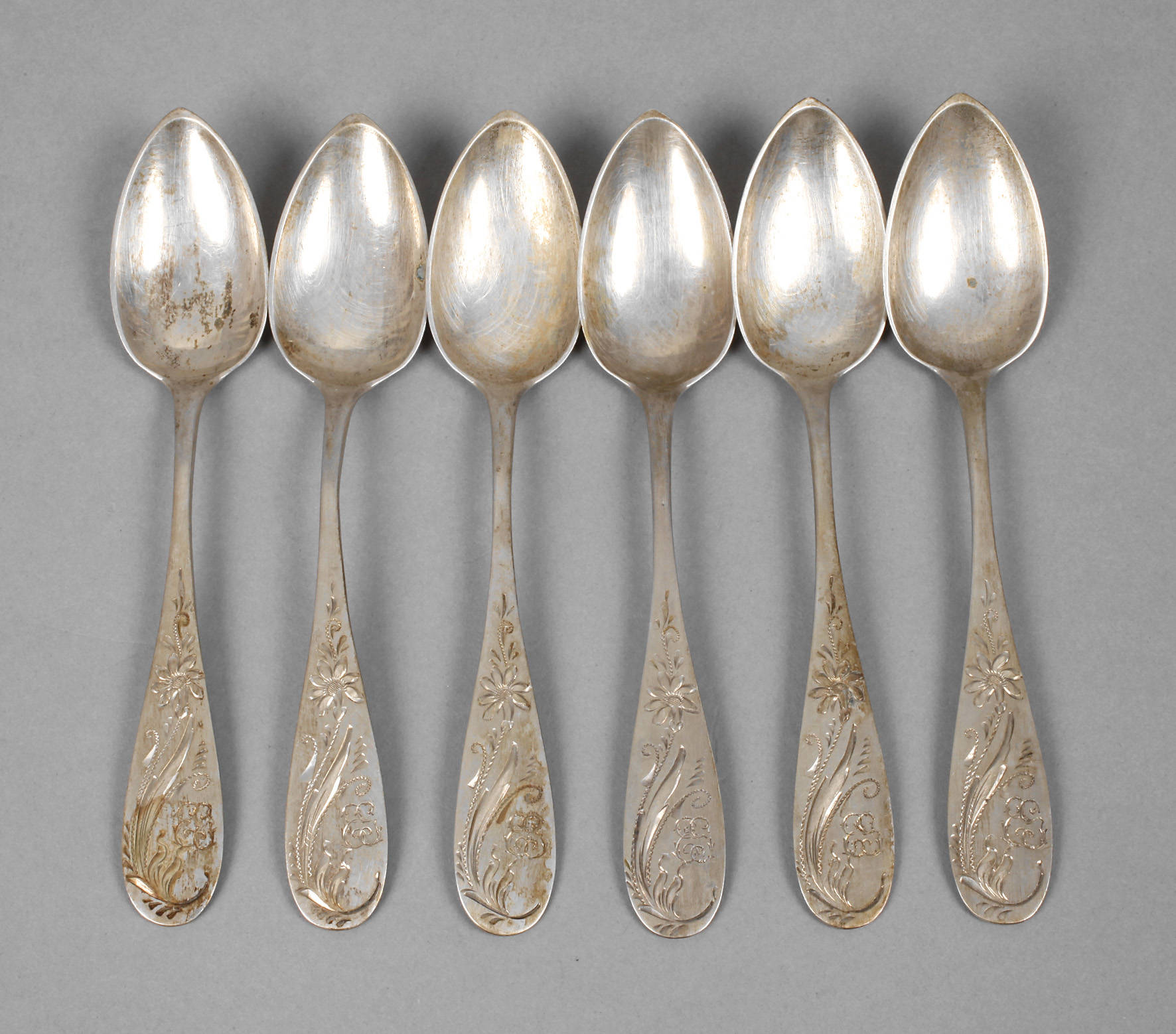 Silber sechs Kaffeelöffel