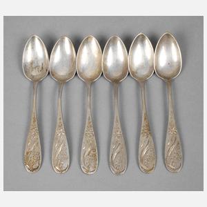 Silber sechs Kaffeelöffel