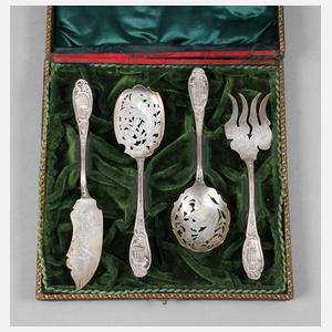 Silber vier Vorlegeteile Historismus