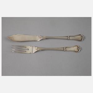 Silber Fischbesteck Jugendstil