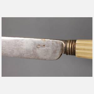 Biedermeierbesteck mit Elfenbeingriffen