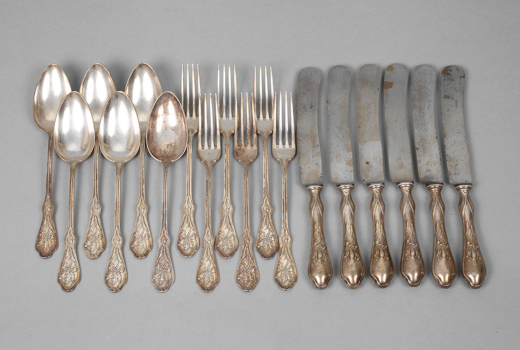 Jugendstilbesteck für sechs Personen