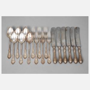 Jugendstilbesteck für sechs Personen