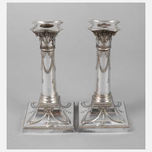 Mappin & Webb Paar klassizistische Kerzenleuchter