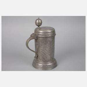 Zinn Walzenkrug Sachsen