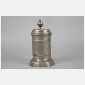 Sächsischer Zinnwalzenkrug als Schützenpreis