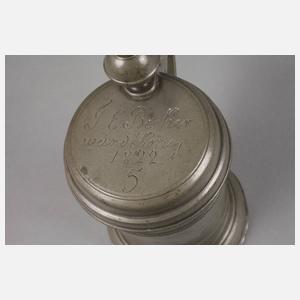 Sächsischer Zinnwalzenkrug als Schützenpreis