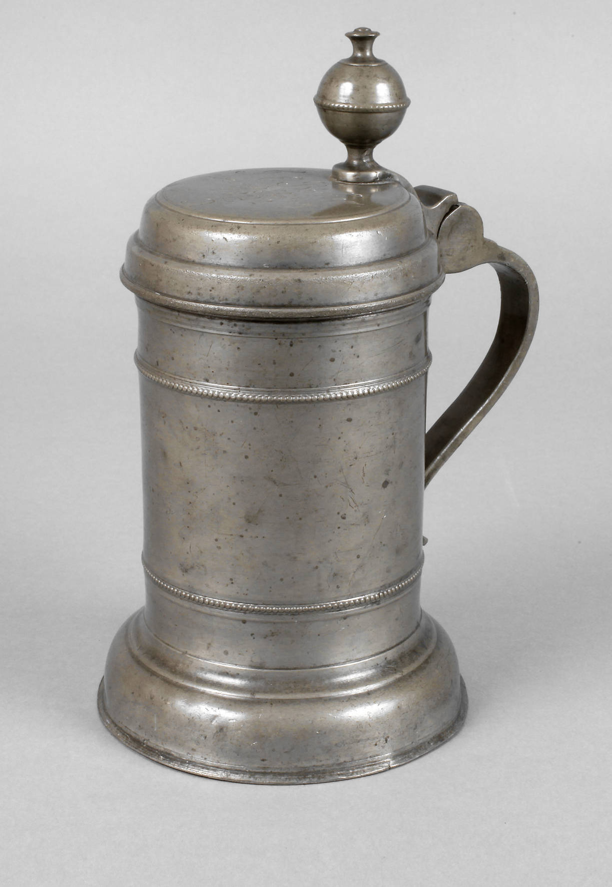 Sächsischer Zinnwalzenkrug als Schützenpreis