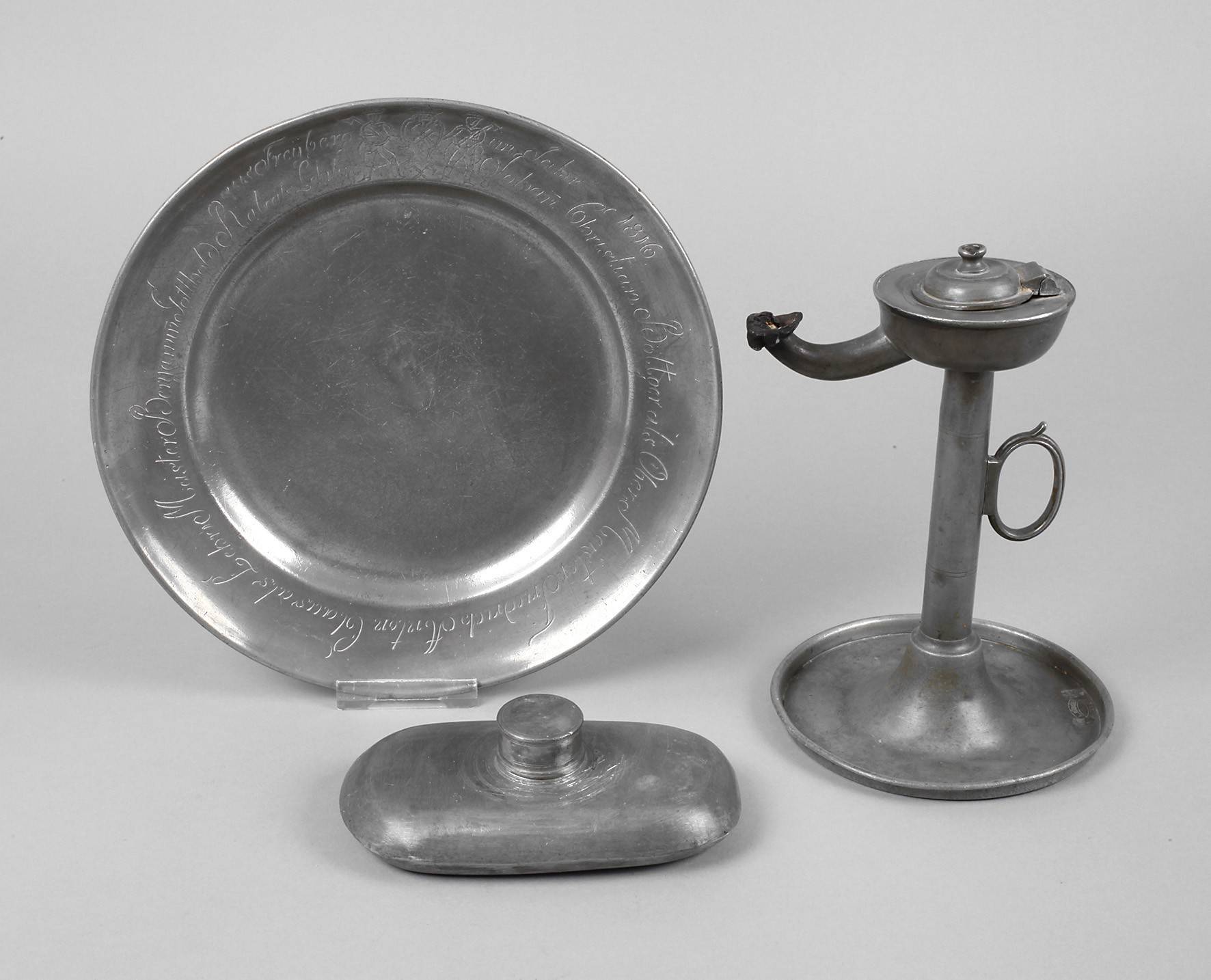 Zinn drei Teile Biedermeier