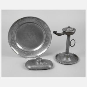 Zinn drei Teile Biedermeier