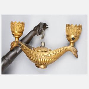 Paar übergroße Empire-Leuchterfiguren