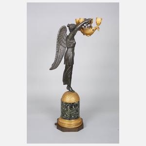 Paar übergroße Empire-Leuchterfiguren