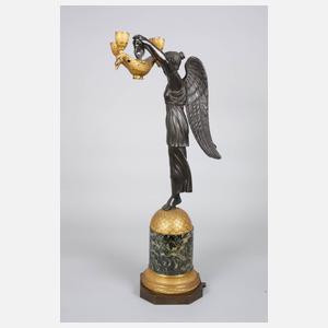 Paar übergroße Empire-Leuchterfiguren