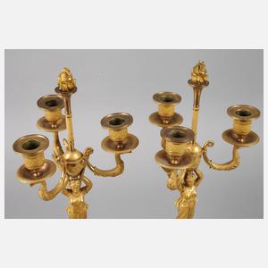 Paar klassizistische Prunkgirandolen